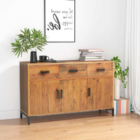 Sideboard 110x35x70 cm Solid Recycled Pinewood