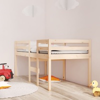 Paruna High Sleeper Bed 92x187 cm Single Bed Size Solid Wood Pine