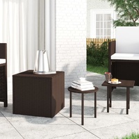 Side Tables 3 pcs Poly Rattan
