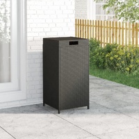 Trash Bin 40x40x80 cm Poly Rattan