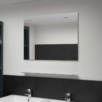 Wall Mirror with Shelf Tempered Glass
