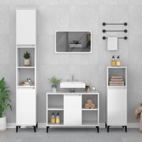 2 Piece Bathroom Furniture Set Engineered Wood
