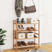 Shoe Rack 69x27x41 cm Solid Walnut Wood