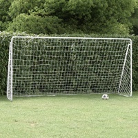 Football Goal with Net White Steel