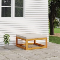 Garden Footrest with Cushion Solid Wood Acacia