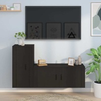 2 Piece TV Cabinet Set Engineered Wood