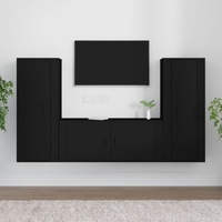 3 Piece TV Cabinet Set Engineered Wood