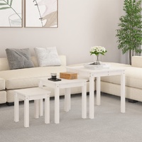 Nesting Tables 3 pcs Solid Wood Pine