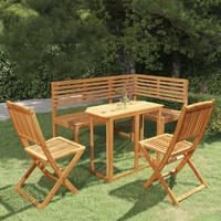 4 Piece Bistro Set Solid Wood Acacia