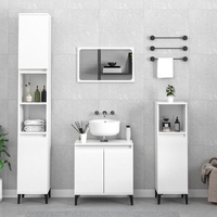 2 Piece Bathroom Furniture Set Engineered Wood