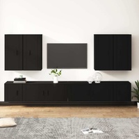 8 Piece TV Cabinet Set Engineered Wood