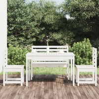 4 Piece Garden Dining Set Solid Pine Wood
