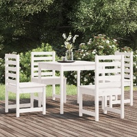5 Piece Garden Dining Set Solid Pine Wood