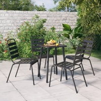 Garden Dining Set Anthracite Steel