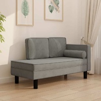 Chaise Lounge with Cushions and Bolster Velvet