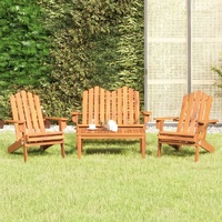 Adirondack Garden Lounge Set Solid Wood Acacia