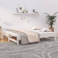 Pull-out Day Bed 2x(92x187) cm Solid Pine Wood