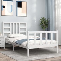 Bed Frame with Headboard Solid Wood