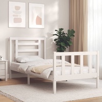 Bed Frame with Headboard Solid Wood