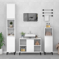 4 Piece Bathroom Furniture Set Engineered Wood