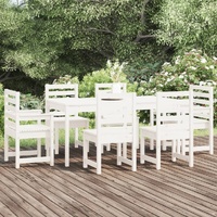 7 Piece Garden Dining Set Solid Pine Wood
