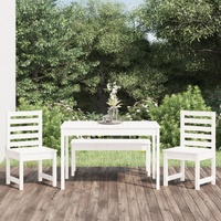 4 Piece Garden Dining Set Solid Pine Wood