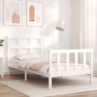 Bed Frame with Headboard Solid Wood