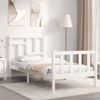 Bed Frame with Headboard Solid Wood