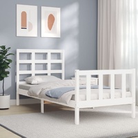 Bed Frame with Headboard Solid Wood