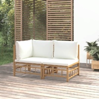 Garden Lounge Set with Cushions Bamboo