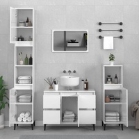3 Piece Bathroom Furniture Set Engineered Wood