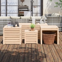 4 Piece Garden Box Set Solid Pine Wood