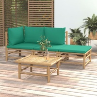 Garden Lounge Set with Cushions  Bamboo