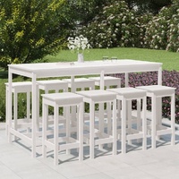 9 Piece Garden Bar Set Solid Pine Wood