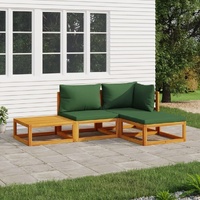 Garden Lounge Set with Cushions Solid Wood