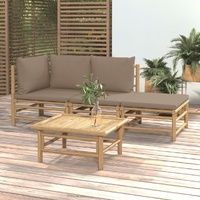 Garden Lounge Set with  Cushions  Bamboo