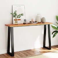 Console Table with Live Edge Solid Wood Acacia