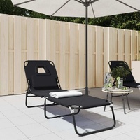 Folding Sun Lounger Oxford Fabric and Powder-coated Steel