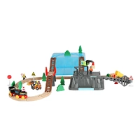  Toy Train Set Track DIY Wooden