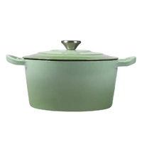  4L Enamel Dutch Oven Pot in Green Colour