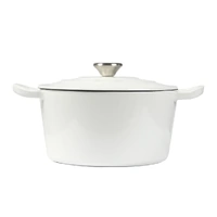  4L Enamel Dutch Oven Pot in White Colour