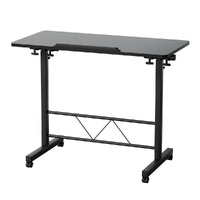Laptop Desk Table Height Adjustable Wooden Bed Side Tables 80CM Black