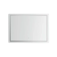 Embellir Wall Mirror 100X70CM with LED Light Bathroom Home Decor Round Rectangle