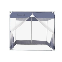  Mosquito Bed Nets Foldable Canopy Square Blue