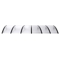  Window Door Awning Outdoor 1M X 6M Transparent 1x6M