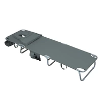 Levede Foldable Beach Lounge Chairs with Face Hole Grey