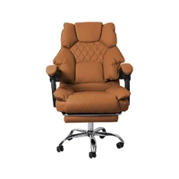  Gaming Chair Office Computer Brown Footrest
