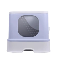  Cat Litter Box Fully Enclosed let Purple