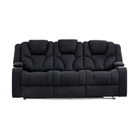 Arnold Recliner Rhino Fabric 3R Black