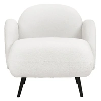 Levede Sofa Chair Fleece Upholstered Single White